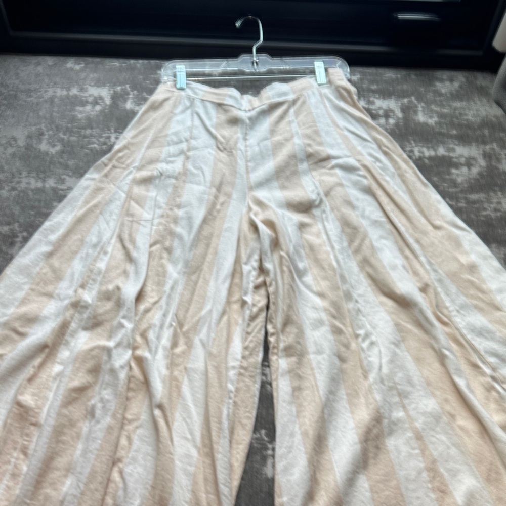 Striped Wide-Leg Pants
